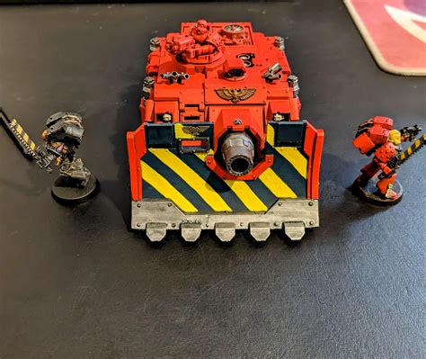 WIP Vindicator - Bloody love Hazard stripes : r/BloodAngels