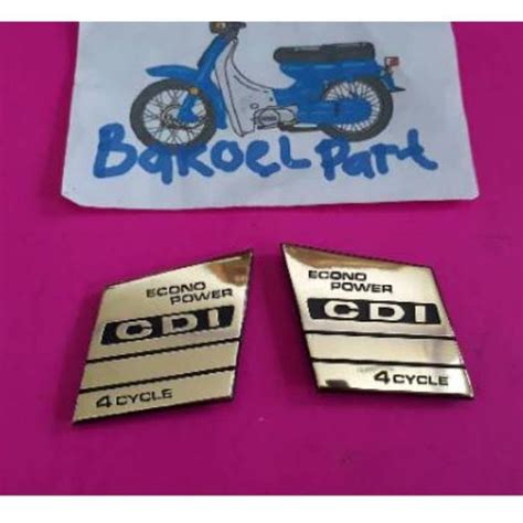 Jual Emblem Logo Econo Power Cdi Karet Tebeng Dek Sayap Legshield Honda