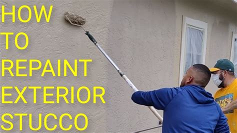 How To Repaint 🎨 🖌 Exterior Stucco Painting Stucco Youtube