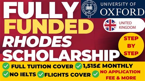 FULLY FUNDED RHODES 2024 SCHOLARSHIP AT OXFORD UNIVERSITY HOW TO APPLY