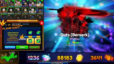 Anz Evo Guts Reaper Anime Adventures 11 Mythic Units Secret 1