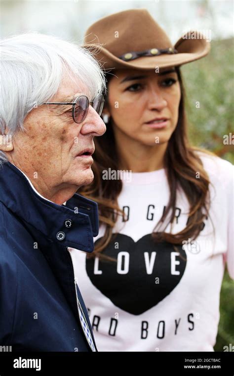 Bernie Ecclestone Gbr Ceo Formula One Group Fom With His Wife