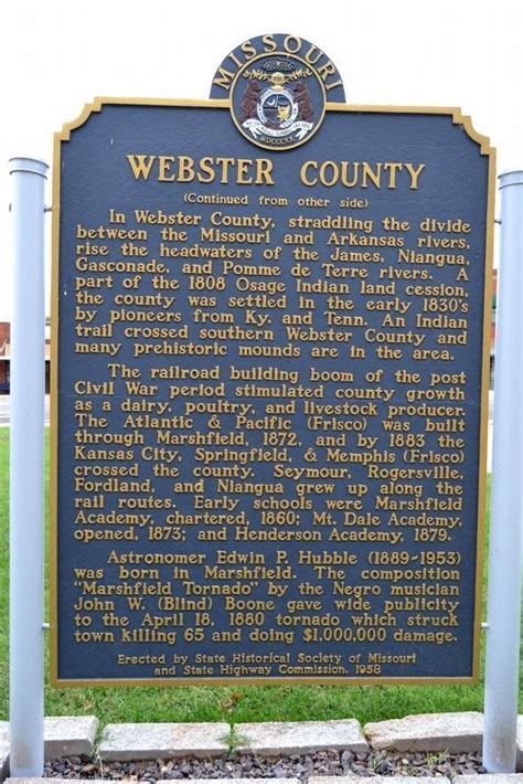 Webster County Historical Marker