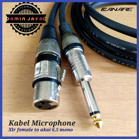 Jual Kabel Mic Kabel Microphone Jack Xlr Female To Jack Akai Shopee