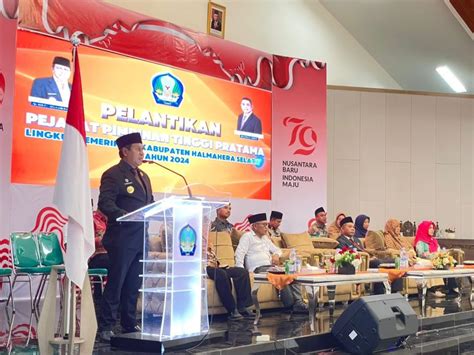 pjs bupati halmahera selatan kadri la etje lantik lima pejabat esalon