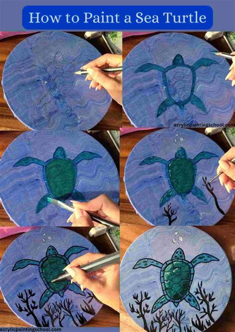 How to Paint Sea Turtles 15 Beautiful Tutorials (Acrylic, Watercolor ...