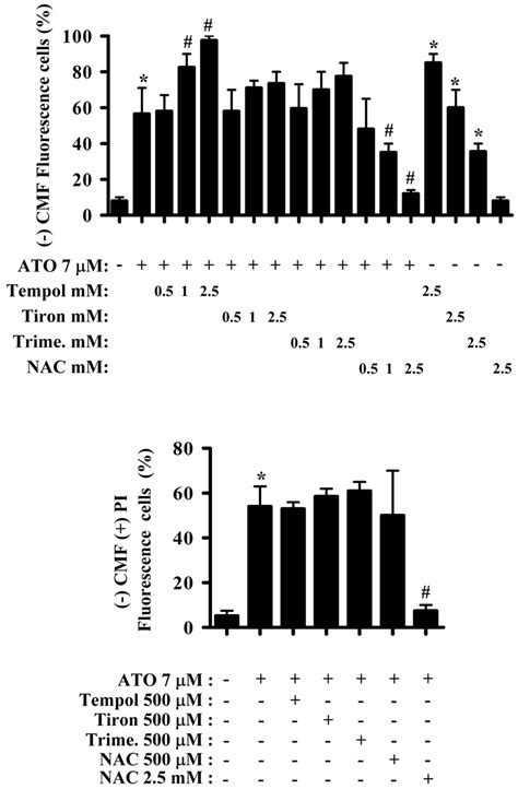 Effects Of Ros Scavengers On Gsh Levels In Ato Treated Hela Cells