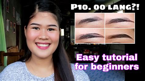 EYEBROW TUTORIAL USING EYELINER PENCIL PAANO MAGKILAY Jhobe Tome