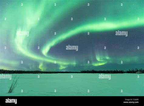 Aurora borealis at Chena Lakes in Alaska Stock Photo - Alamy