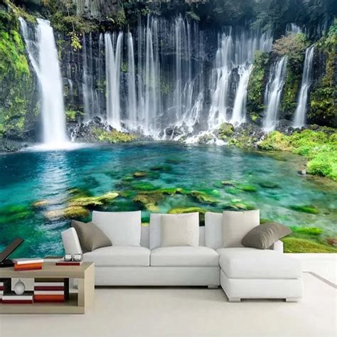 Papel Pintado Con Foto D Personalizado Paisaje Natural Cascada Murales