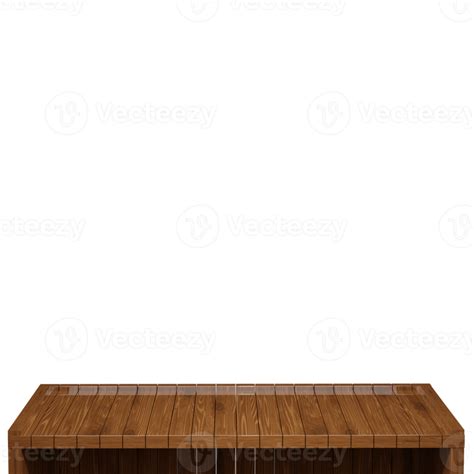 Wooden Table Wood Table Top Front View D Render Isolated Png