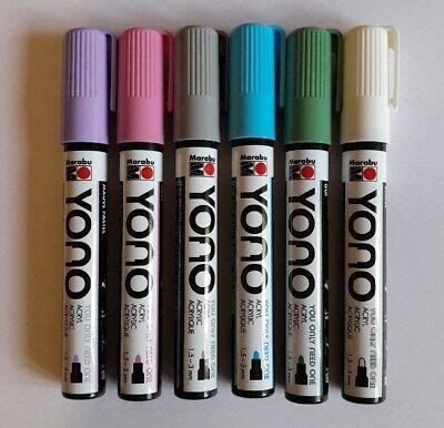 Marabu Yono Pastel Acrylic Marker Art Pen Set Of Ebay