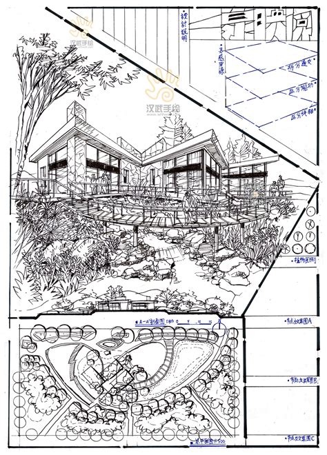 2020建筑景观室内考研手绘快题模版发布手绘老师王大叔 站酷zcool