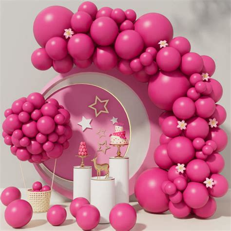 GetUSCart- Hot Pink Balloons 110Pcs Hot Pink Balloon Garland Arch Kit 5 ...