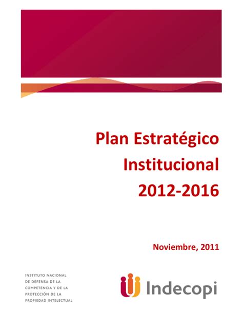 Plan Estrat Gico Institucional