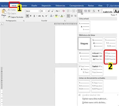 Crear Un Ndice Autom Tico Con Numeraci N De T Tulos En Word