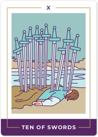 Ten Of Swords Tarot Card Meanings Biddy Tarot