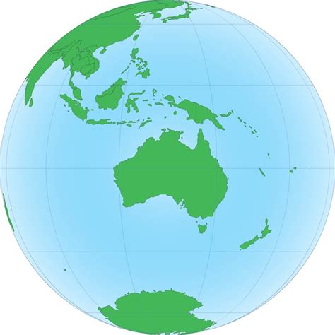 Mapa topográfico de australia en el mundo Vector Premium