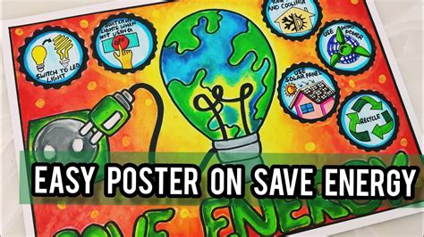 How To Draw Save Energy Poster Chart Drawing For Competition Very