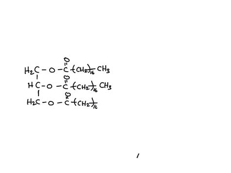 Draw The Condensed Structural Formula Of A Triacylglycerol That