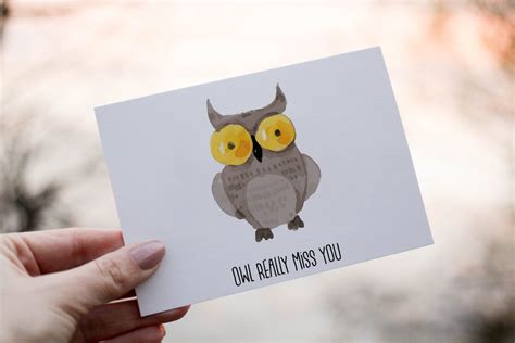 Owl Miss You Printable