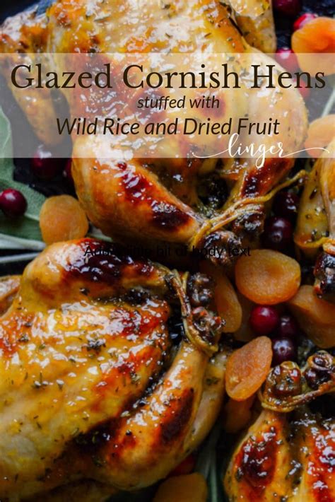 Apricot Glazed Stuffed Cornish Hens Recipe