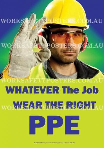 Ppe Work Safety Posters Safety Posters Australia