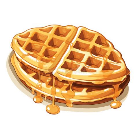 Croffle Croissant Waffle Korean Pastry Waffle Menu Vector