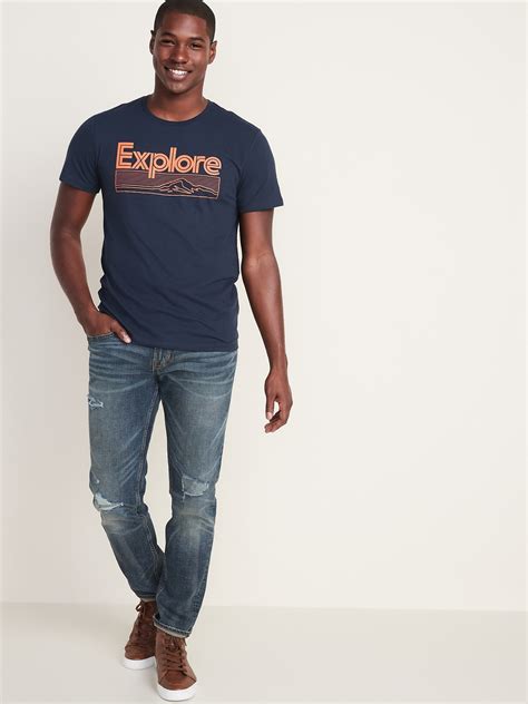 T shirt ultra doux ras du cou à imprimé pour Homme Old Navy