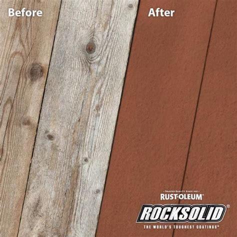 Rust Oleum Rocksolid 1 Gal California Rustic Exterior 20x Deck Resurfacer 319365 The Home