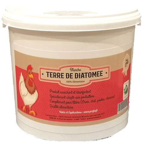 Prefor Terre De Diatomee Alimentaire Blanche Seau Kg Liti Re Pour