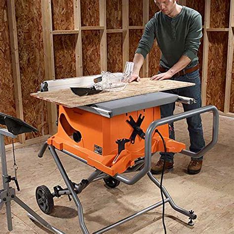 Ridgid R4513 15 Amp 10 In Heavy Duty Portable Table Saw With Stand