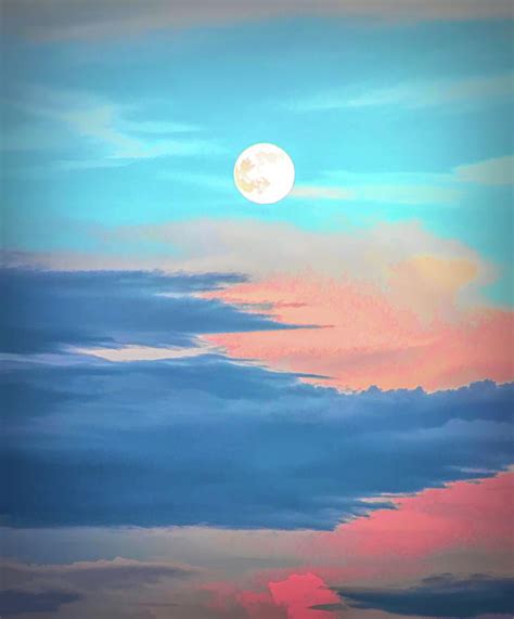 Moon Set Digital Art By Rob Olson Fine Art America