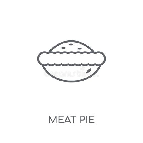 Meat Pie Linear Icon Modern Outline Meat Pie Logo Concept On Wh Stock