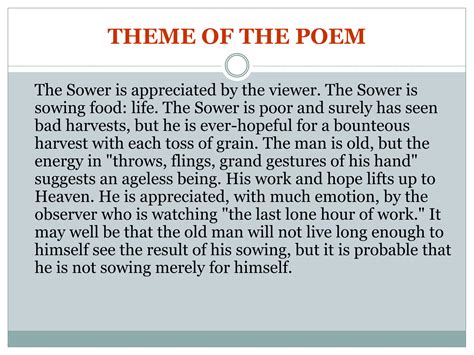The Sower Appreciation 4