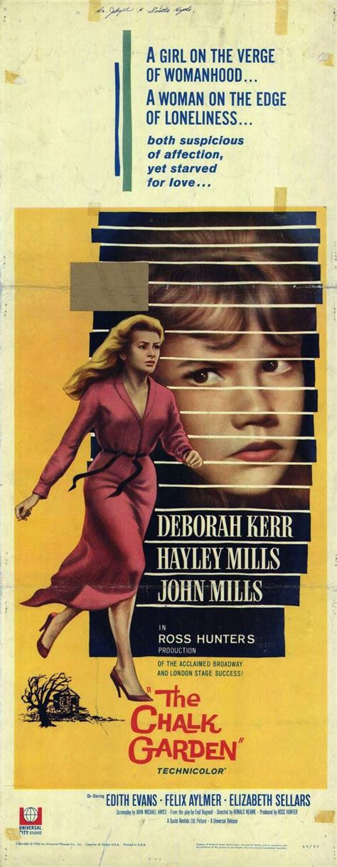 The Chalk Garden 1964 Starring Deborah Kerr Hayley Mills And John