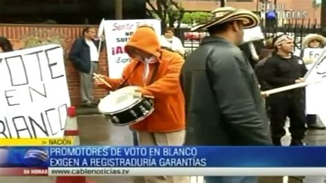 Promotores Del Voto En Blanco Exigen Garantías A Registraduría Youtube