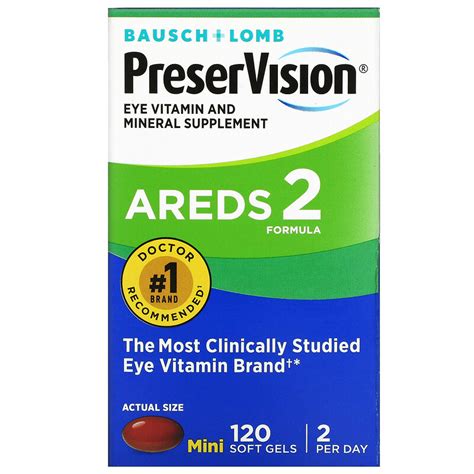 Preservision Suplemento De Vitaminas Y Minerales Para Los Ojos 120 Cápsulas Blandas