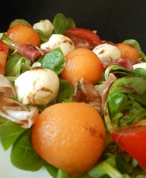 Salade De Melon Jambon Cru Mozzarella