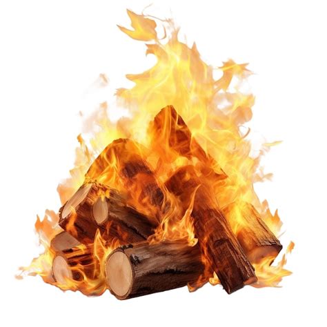 Premium Photo Big Bonfire With Flame Isolated On Transparent