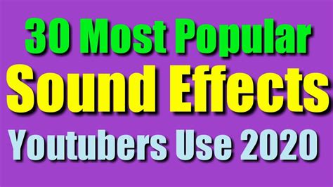 30 Most Popular Sound Effects Youtuber Use 2020 YouTube