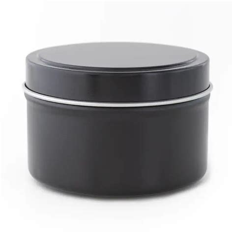 6 Oz Black Candle Tin Candlescience