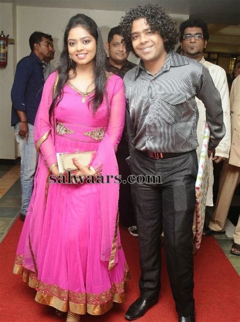 Naresh Iyer Wife Pink Salwar - Indian Dresses