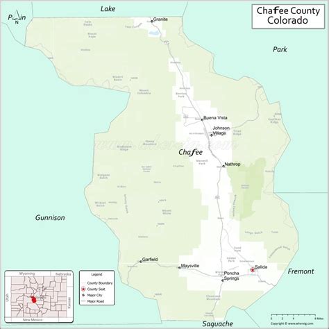 Map Of Chaffee County Colorado Where Is Located Cities Population