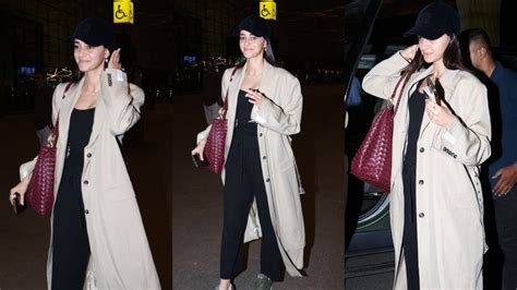 Ananya Panday Gives Her Airport Look A Trendy Spin By Layering Trench