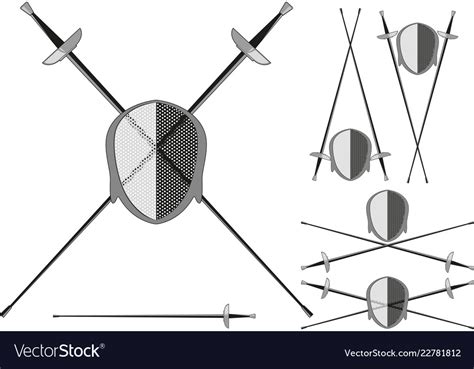 Saber For Fencing Royalty Free Vector Image Vectorstock