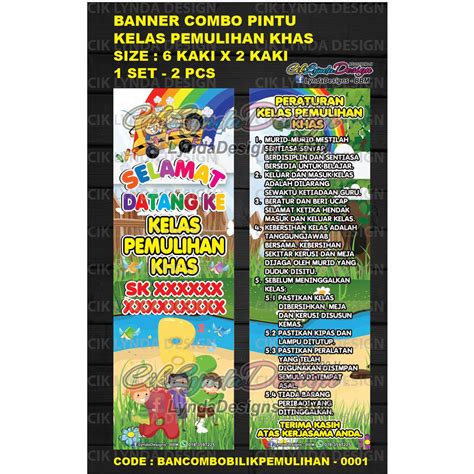 Pre Order Banner Tiada Pvc Pipe Cut To Size Atau Bunting Pvc Pipe Combo Pintu Kelas