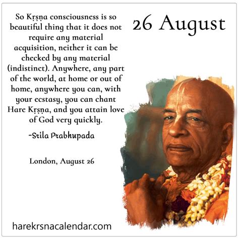 srila prabhupadas quotes   august hare krishna calendar