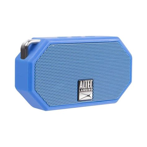 An Image Of A Blue Portable Speaker