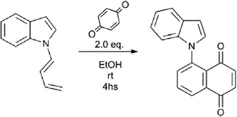 Diels Alder Reaction Between The E Diene And P Benzoquinone Download Scientific Diagram